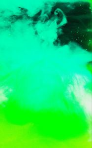 Превью обои цветной дым, зеленый, абстракция