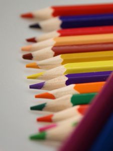 Превью обои цветные карандаши, набор, красочный, рисование
