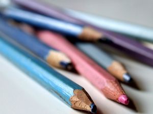 Превью обои цветные карандаши, набор, острие, заточенный