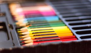 Превью обои цветные карандаши, набор, разноцветный