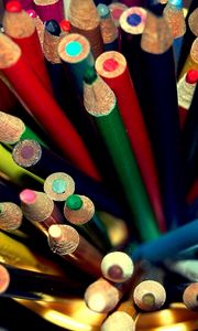 Превью обои цветные карандаши, набор, стакан, художество