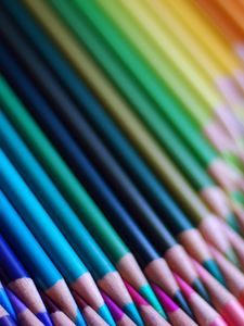 Превью обои цветные карандаши, набор, заточенный, красочный