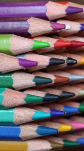 Превью обои цветные карандаши, разноцветный, заточенный