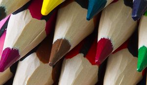 Превью обои цветные карандаши, заточенный, разноцветный, острые