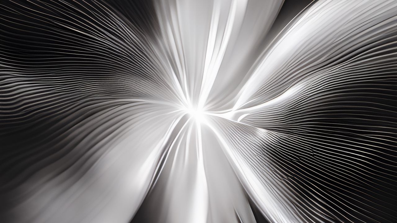 Обои цветок, лучи, полосы, размытие, чб