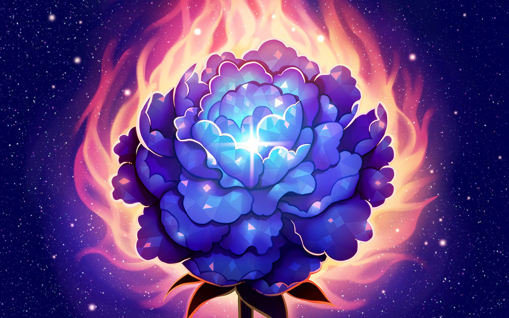 Огненный космический цветок