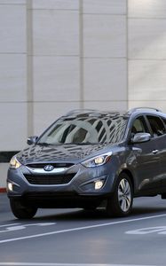 Превью обои tucson, hyundai, кроссовер, авто, дизайн, стиль, серый