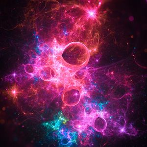 Превью обои туманность, блики, разноцветный, яркий, абстракция