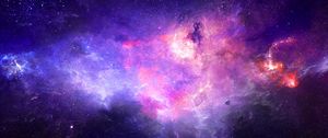 Превью обои туманность, галактика, свет, свечение, космос