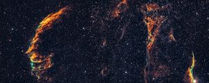 Превью обои туманность, галактика, звезды, свечение, космос, вселенная