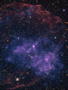 Превью обои туманность, космос, звезды, свечение, вселенная