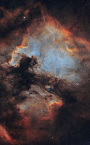 Превью обои туманность, космос, звезды