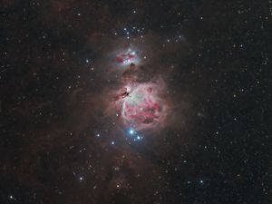 Превью обои туманность ориона, туманность, звезды, галактика, космос