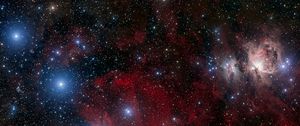 Превью обои туманность ориона, звезды, свечение, космос