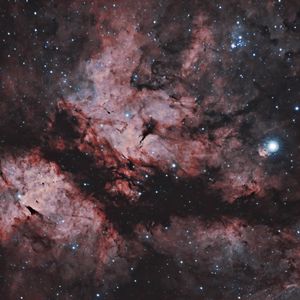 Превью обои туманность, сияние, звезды, блики, космос