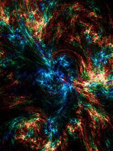 Превью обои туманность, свет, блики, разноцветный, абстракция