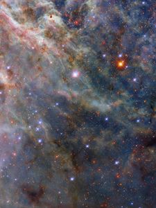 Превью обои туманность тарантул, звезды, свечение, туманность, облака, космос