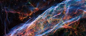 Превью обои туманность вуаль, туманность, свечение, звезды, космос