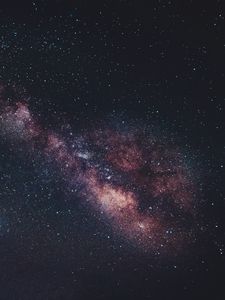 Превью обои туманность, звездное небо, звезды, космос, фиолетовый