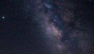 Превью обои туманность, звездное небо, звезды, космос, ночь