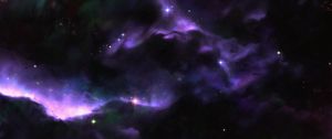 Превью обои туманность, звезды, блики, свет, космос