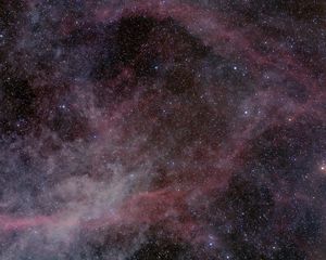 Превью обои туманность, звезды, блики, космос, темный