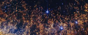 Превью обои туманность, звезды, галактика, частицы, вселенная, космос