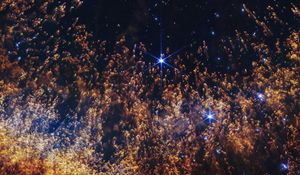 Превью обои туманность, звезды, галактика, частицы, вселенная, космос