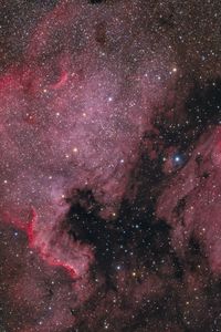 Превью обои туманность, звезды, космос, розовый, фон