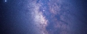 Превью обои туманность, звезды, ночь, космос