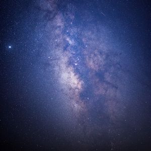 Превью обои туманность, звезды, ночь, космос