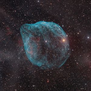 Превью обои туманность, звезды, огни, космос