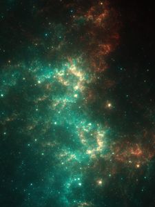 Превью обои туманность, звезды, свечение, галактика, космос