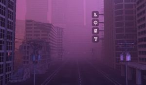 Превью обои улица, город, туман, lost