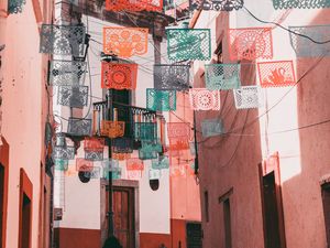 Превью обои улица, салфетки, архитектура, мексика
