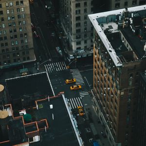 Превью обои улица, здания, вид сверху, крыши, городской пейзаж, нью-йорк