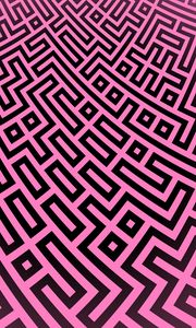 Превью обои узор, геометрический, линии, розовый, черный