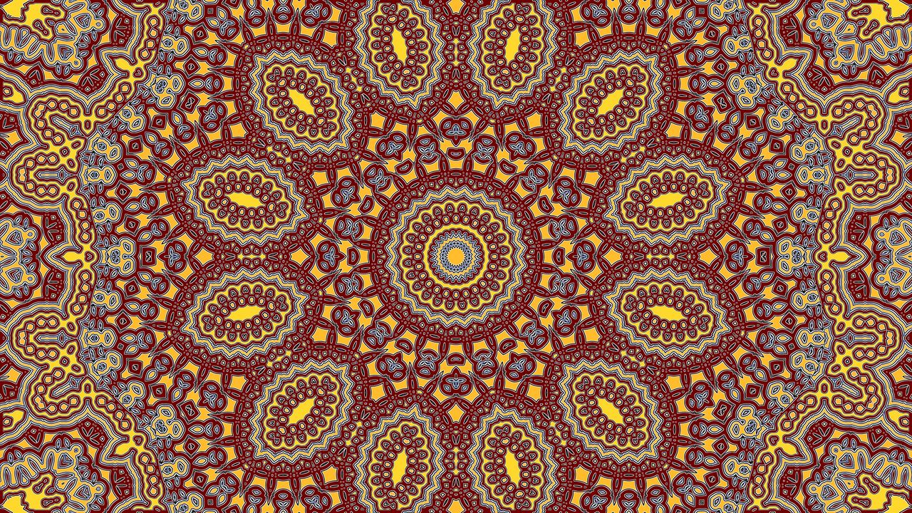 Обои узор, круги, фрактал, абстракция, разноцветный