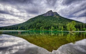 Превью обои вашингтон, rattlesnake ridge, озеро, деревья, пейзаж, гора, отражение