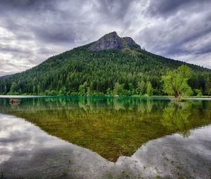 Превью обои вашингтон, rattlesnake ridge, озеро, деревья, пейзаж, гора, отражение