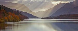 Превью обои великобритания, ледниковое озеро, уэльс, графство гвинед, регион сноудония