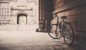 Превью обои велосипед, арка, стена