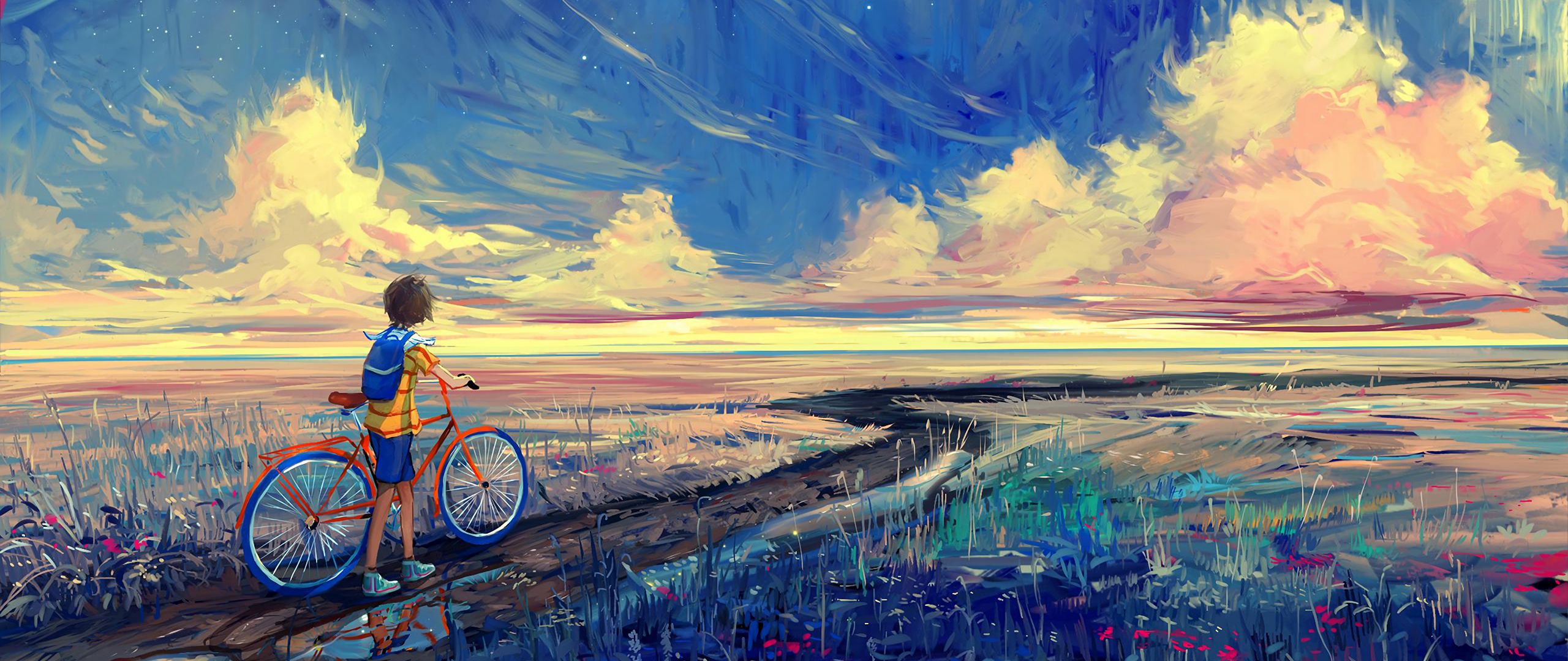 Пейзаж с велосипедом