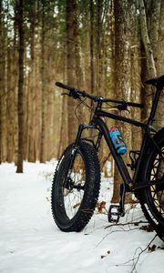 Превью обои велосипед, байк, фэтбайк, mtb, черный