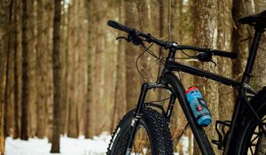 Превью обои велосипед, байк, фэтбайк, mtb, черный