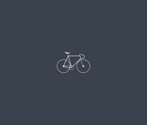 Превью обои велосипед, минимализм, серый