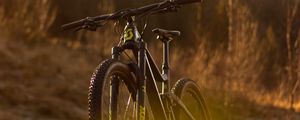 Превью обои велосипед, mtb, черный, природа
