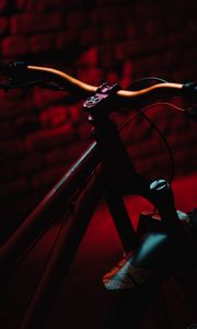 Превью обои велосипед, mtb, темный, красный