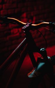 Превью обои велосипед, mtb, темный, красный