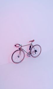 Превью обои велосипед, розовый, светлый